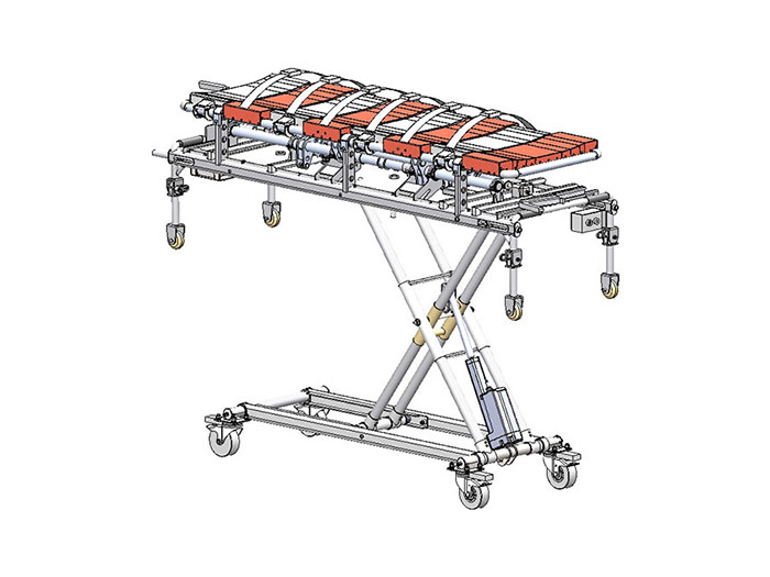 Cleaning and disinfecting stretcher beds